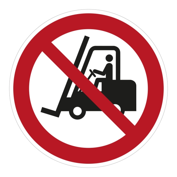 Prohibited for forklift trucks